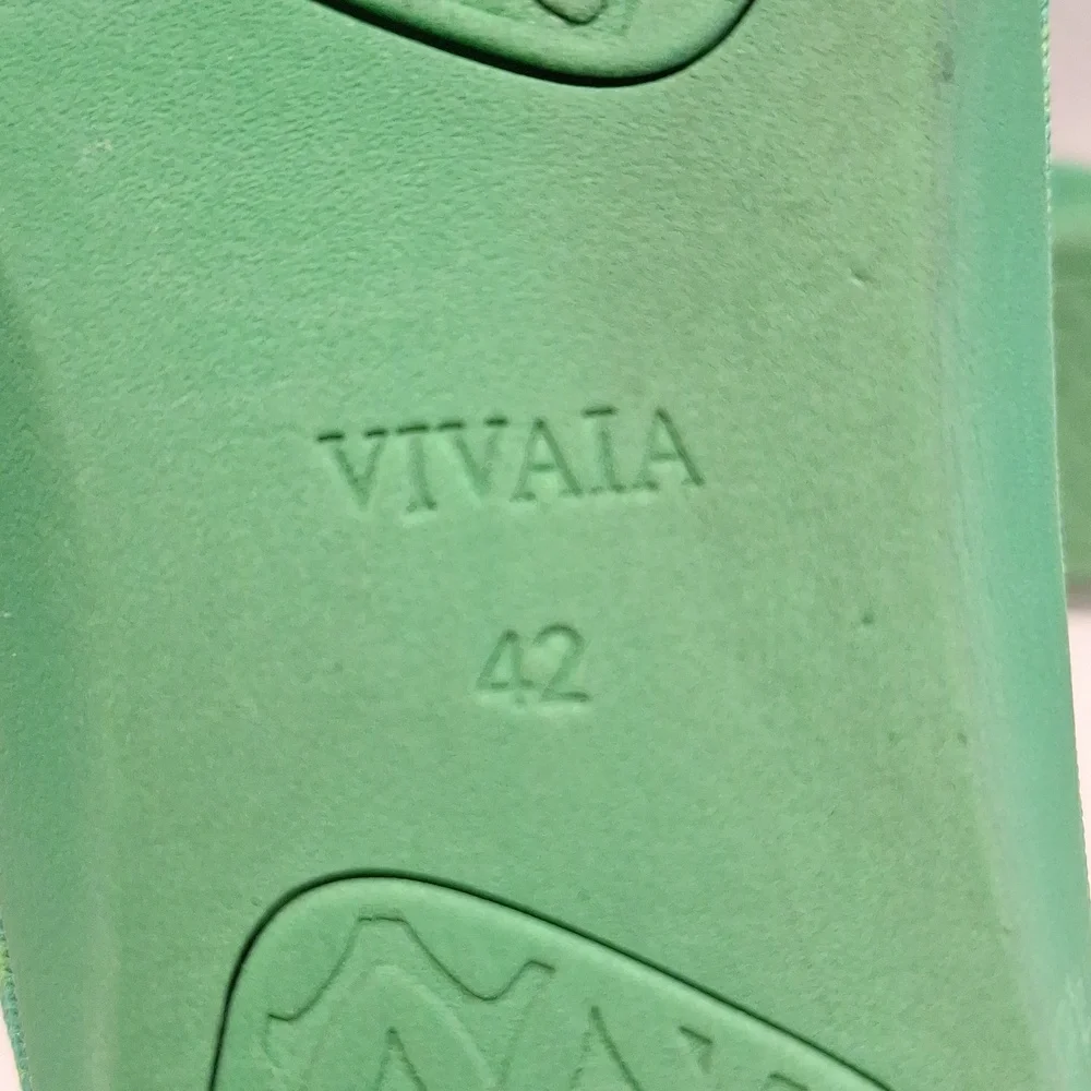 Vivaia Margot Green Women's Knit Square Toe Ballet Flats Size 42